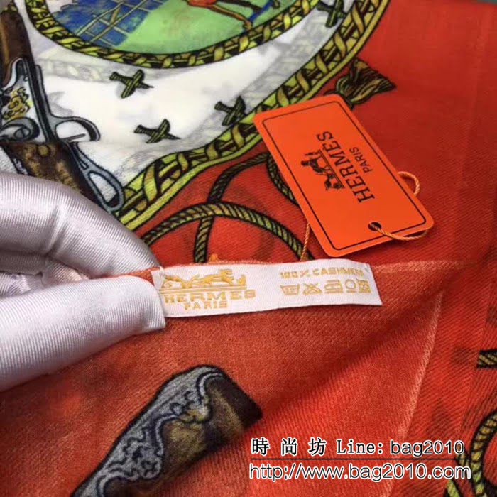 HERMES愛馬仕海外專櫃款 羊絨圍巾 LLWJ6087